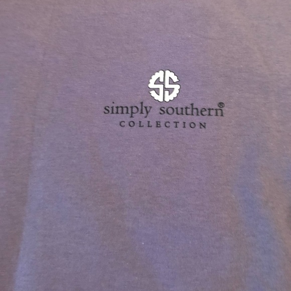 Simply Southern Delaware LS Crewneck Tee Plum M Graphics Long Sleeve Crewneck - Picture 6 of 6